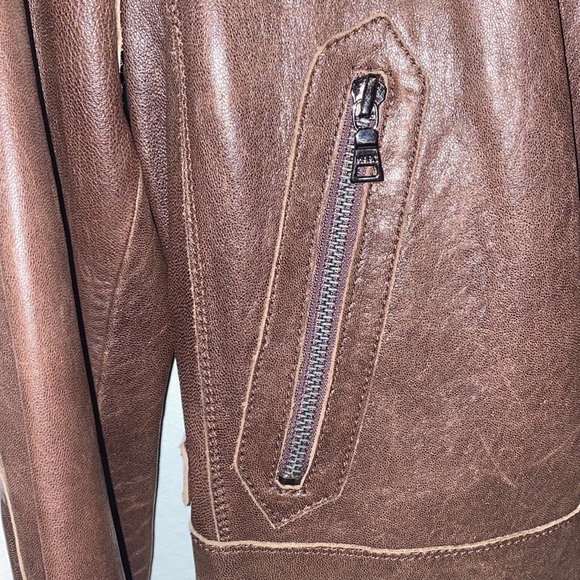 Andrew Marc New York CUIR Leather Moto Jacket - Picture 3 of 14